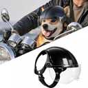 Petmolico Safety Helmets for Dogs, Dog Helmet with Anti-UV Clear Goggles&Ear Holes&Adjustable Strap, Comfortable&Protective Goggles Helmet for Small Animals for Outdoor Driving/Riding/Hiking/Biking