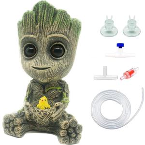 AnxunJim Aquarium Groot Air Bubbler Decorations Fish Tank Air Stone Set