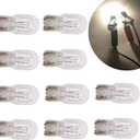10 PCS T20 Car Brake Light Bulb, 12V 21/5W 1891/7443 Dual Filament Mini 360 Degree No-dead-angle Lighting Quartz Glass Plug Bulb, Replacement Accessory, for Most Trucks SUVs Cars (White)