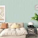 FunStick 24"x200" Light Green Textured Wallpaper Peel and Stick Grasscloth Wallpaper Rolls Modern Self Adhesive Vinyl Wall Paper for Bathroom Wall Decor Waterproof Contact Paper for Kitchen Furniture