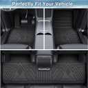 Mixsuper Sorento Floor Mats-Floor Liner for Kia Sorento 6/7 Seate 2021-2026 (No Hybrid & PHEV) All Weather TPE Floor Mat for Sorento Accessories 3 Row Set Black