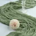 6 x 6 Pack 10FT Sage Green Cheesecloth Table Runner 120 Inch Long Gauze Rustic Boho Spring Cheese Cloth Table Runner Sheer Fabric Decorations for Holiday Party Wedding Banquet Bridal Baby Shower Dcor