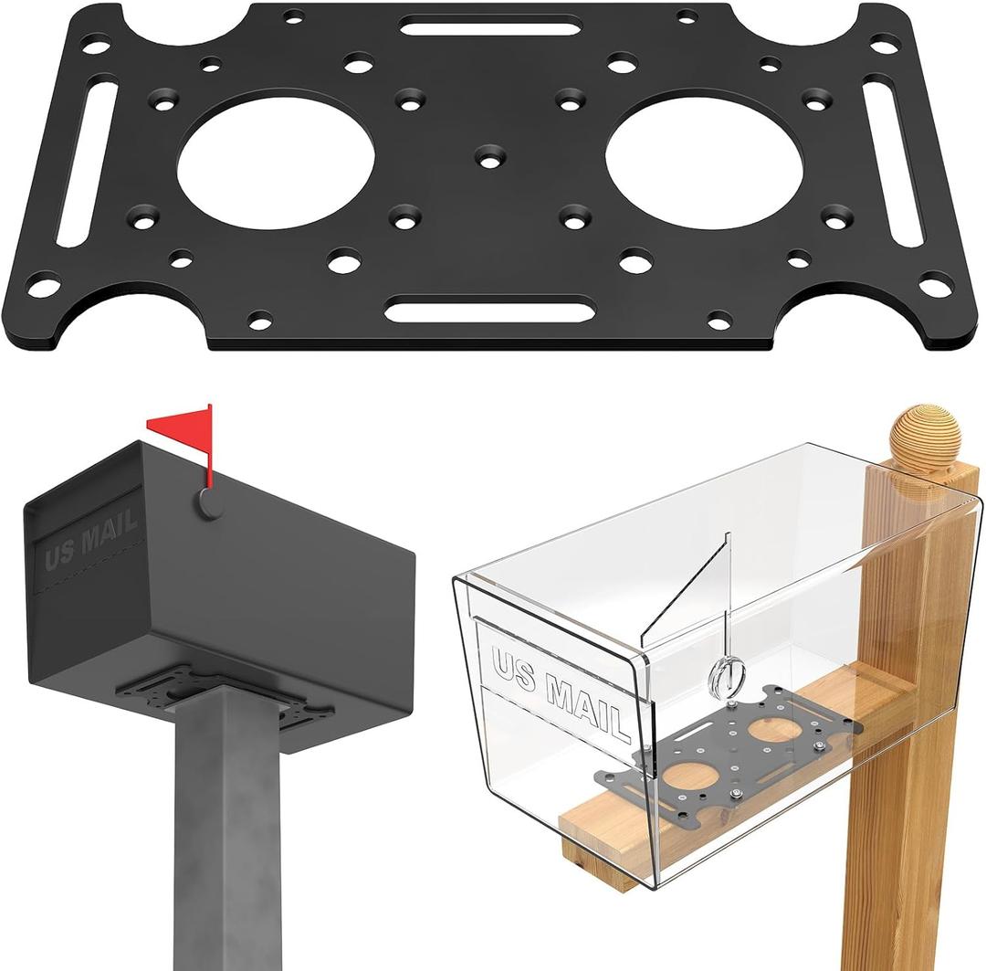 Mailbox Mounting Bracket, Plate for Post Mount Mailboxes, Compatible with Mail Boss, Architectural MAILBOXES, Gibraltar, hykolity, ShoppingOnBed, adoorn