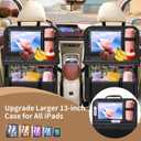 Car Backseat Organizer with Foldable Tray  9 Storage Pockets, Tablet Holder, Kick Mats  Back Seat Organizer for Kids & Adults, Road Trip & Travel Essentials(2-Pack)