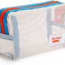Mr. Pen- Mesh Pencil Case, White, Mesh Zipper Pouch Bags with Zipper Pouches for Organization, Cosmetic Bag, Purse Pouch