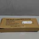 Voncerus LED Desk Lamp with Clamp, Eye-Caring Clip on Lights for Home Office, 3 Modes 10 Brightness, Long Flexible Goose-Neck, Metal, Swing Arm Architect Task Table Lamps with USB Adapter, Black