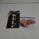 Holiday Interchangeable Welcome Sign for Front Door Wood Porch Sign with 24 Pcs Seasonal Icons Home Farmhouse Welcome Outdoor Seasonal Icons Halloween Festival Decoration(Black, 31.5 Inches)