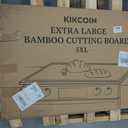 36 Inch Extra Large Bamboo Cutting Boards for Kitchen, Wood Cutting Board with Deep Juice Groove and Handle Heavy Duty Chopping board, Oversized Stove Top Cover, Kikcoin, 36" x 24"