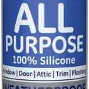 GE GE012A Silicone 1 All Purpose Sealant Caulk, 10.1oz, Clear - 12 Pack