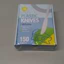 Premium White Plastic Knives - Heavy Duty & Heat Resistant Disposable Cutlery for Parties, Picnics, and Everyday Use - 150 Count