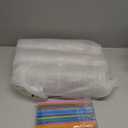 100 Sets 12 oz Summer Disposable Plastic Bulk Cups with Lids and Straws Hawaii Laua Cups Slippers Sandals Flops Pattern Design for Hawaiian Parties Pool Beach Holiday Supplies