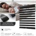 AOSKY Cordless Zebra Blinds for Indoor Windows, 40" W x 72" H, Black