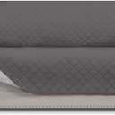 Easy-Going Reversible Couch Cover for 3 Cushion Couch Sofa Cover for Dogs Water Resistant Furniture Protector Cover with Foam Sticks Elastic Straps for Pet Cat (Sofa, Gray/Light Gray)