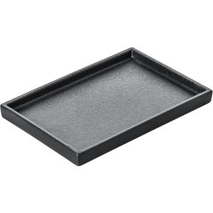 Ceramic Makeup Tray Redelaenor, Black Bathroom Accessories Holder for Kitchen Sink Organizer and Home Decorative Tray Rectangle Small Bathroom Sink Trays for Counter (11.3" x 6.3" x 1")