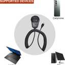 USB-A Microphone, Mic PTT and Two Programmable Key for American Truck Simulator, PC, Laptop, PC Game w/Microphone Holder and Programming Software (No Speaker Version)