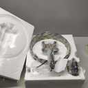 Tiffany Lamp Fish Scales Style Stained Glass Table Lamp Desk Reading Light 12X12X21 Inches with Resin Base Decor Bedroom Living Room