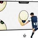 PodiuMax Soccer Goal Target Net with Highlighted Scoring Zones, 5-a-side soccer