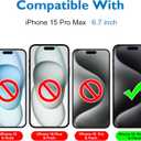 Mothca Matte Glass Screen Protector for iPhone 15 Pro Max (6.7 inch) Anti-Glare & Anti-Fingerprint Tempered Glass Clear Film, [Easy Installation Frame] Case Friendly, Bubble Free - Smooth as Silk