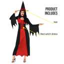 Morph Witch Costume Women, Wicked Costumes For Women, Halloween Costumes For Womens Adult (Medium, Red)