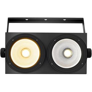 MINGJIE Stage Lights, 200W COB Blinder Lighting System with DMX512 & Sound Control, 2-in-1 Cool/Warm White LED Par Can for Wedding, Church, Concert, DJ Lighting (1PC)