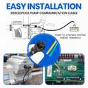 350122 Communication Cable 50ft. for Pentair IntelliFlo & IntelliFlow Pumps, for Sta-Rite IntelliPro Pumps, 2-Conductor Tinned Copper Core, Supports Real-Time Monitoring & Automation