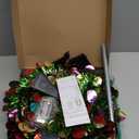 HMASYO 6 FT Pop Up Christmas Tree with Timer Lights, Green Christmas Tinsel Tree, Collapsible Artificial Pencil Christmas Tree for Indoor Home Apartment Porch Holiday Party Decorations