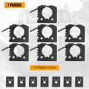 Rubber Clamp Mounting Kit Quick-release Shovel Holder for 1-1/5 to 1-1/2 Diameter Tools, Install on UTV, ATV, Truck Trailer, RV