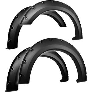 Tyger Auto Fender Flare Compatible with 2004-2008 Ford F-150 (Exclude Heritage); 2006-2008 Lincoln Mark LT Fleetside, Rough Textured Black Bolt-Riveted Style 4pc | TG-FF8F4017