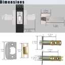 Door Handle Heavy Duty, Keyed Alike Entry Door Lever, Door Knobs with Lock and Key, Square Door Lever in Satin Nickel for Bedroom, Bathroom and Front Door