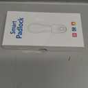 Anweller Fingerprint Cable Lock, 14" Long Shackle Small Padlock, Keyless Entry Biometric Bluetooth Smart Waterproof Combination Pad Lock for Gate Outdoor Fence Fridge Cabinet Locker Pool Bike - Silver