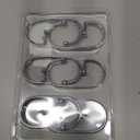 OEH Shower Curtain Hooks, 12 Pcs Shower Curtain Rings, Durable G Shape Silver Shower Curtain Hooks Rust Proof, Simple Shower Rings for Curtain, Glide Smoothly Shower Hooks for Shower Curtain, Chrome