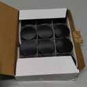 Vivaplex, 12, Clear, 1 oz, Round Glass Jars, with Inner Liners and black Lids