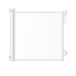 Retractable Safety Baby Gate or Mesh Dog Gate,Durable Portable Mesh Retractable Gate,Easy to Use for Stairs, Doorways, Hallways, Indoor, Outdoor, 33.5" Tall, Up to 45" Wide, White