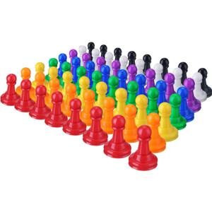 Zonon 64 Pcs Board Games Pieces Multicolor Plastic Pawn Chess Pieces, 1 Inch Tabletop Bulk for Board Component Tabletop Markers Accessories