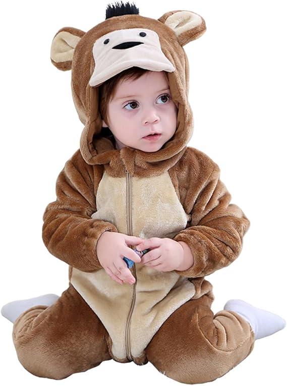 ABTSHU Baby Monkey Costume Toddler Halloween Dress Up Onesie 24-30Months
