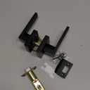 Estmoon 1 Pack Passage Door Handle Matte Black Door Lever, Interior Door Knob Square Heavy Duty Non-Locking Handlesets Hall Closet Handle, Reversible for Right & Left Sided Doors