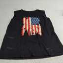 American Flag Shirts Women 4th of July Tank Tops Patriotic USA Sleeveless Graphic Tees Casual Plus Size Tops XXL