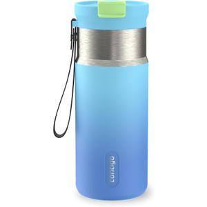 Contigo DualSip 16 oz Compact Stainless Steel Vacuum-Insulated Water Bottle with 2-in-1 Leakproof Lid (Straw or Spout), BPA-Free & Lead-Free, Dishwasher Safe