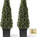 VEVOR Artificial Boxwood Topiary 3.3 Ft Set of 2 with Sturdy Pot Greenery