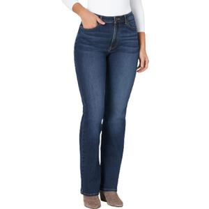 Wrangler Women's High Rise True Straight Fit Jean (Blue, M)