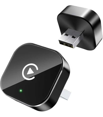 Mini Wireless Carplay Adapter for iPhone, 2024 Upgrade USB CarPlay Wireless Stick, Convert Wired to Wireless Apple Car Play Adapter, Carplay Dongle for Cars from 2016 & iPhone iOS 10+, Plug and Play