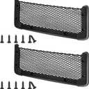 Frienda 2 Pcs ABS Plastic Frame Car Storage Net Bag Phone Car Mesh Net Holder RV Storage Boat Cargo Pocket Organizer Framed Mesh Pocket with Screws for Auto RV (13.8 x 5 Inch)