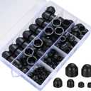 145 Pcs Screws Bolt Covers Caps, Hex Head Dome Bolt Covers, Plastic Bolt Caps, Screw Caps Covers, Hexagonal Screw Bolts Cover Protection Caps for Matching, M4 M5 M6 M8 M10 M12