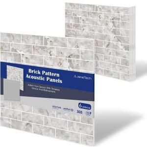 6 Pack Acoustic Wall Panels 72x48 Inches Acoustical Wall Panels Decorative Sound Absorbing Panels for Studios, Offices, Theaters, Adhesive