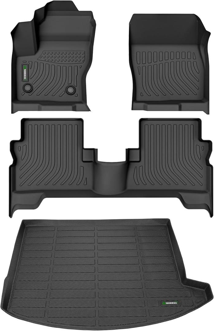 ANBINGO®- Floor Mats & Cargo Liner for Ford Escape 2013-2019 All Weather Floor Mats Set Custom for Escape Full Set Floor Liners for Escape Accessories Black