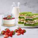 DecorLine Luxurious Clear Plastic Mini Cake Stands - Chic & Versatile Design - Perfect for Any Occasion - 5 Count (Pack of 1)