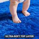 6x9 Area Rug, Upgrade Non-Slip Fluffy Soft Rugs for Living Room & Bedroom, Large Shag Fuzzy Plush Rug, Shaggy Big Carpets for Kids Girls and Boys Room, Dorms, Nursery, Home Decor Aesthetic, Blue