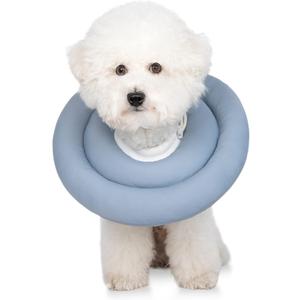 Elizabethan Collar, Water-Resistant Soft Adjustable Protective Cone After Surgery for Dogs and Cats, Waterproof Recovery Cone Collar, Soft Pet Recovery Collar Does Not Block Vision E-Collar (S)
