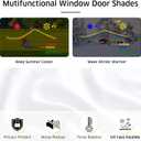 NICETOWN Pure White Door Curtain for Window, Thermal Insulated Adjustable Magnetic Blinds for Window Covering, Roman Roll Up Shade for Patio Glass Door, 1 Panel, 36 x 72 inches Long