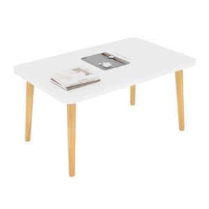 Square Coffee Table for Living room, White, 19.7"D x 31.5"W x 16"H
